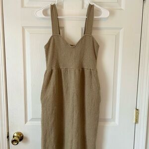 Nation LTD Tan Sleeveless Sundress Sweetheart Neckline